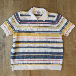 Alfred Dunner Vintage Knit Collared Shirt